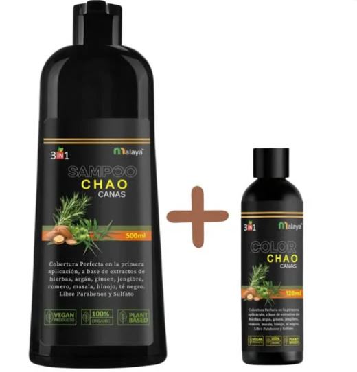 SHAMPOO CHAO CANAS + TRATAMIENTO 🔥 ¡ADIÓS CANAS PARA SIEMPRE! 🌿